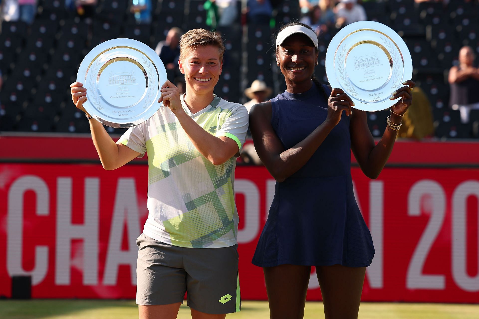 Demi Schuurs and Asia Muhammad pictured at the 2025 HSBC Championships | Image Source: Getty